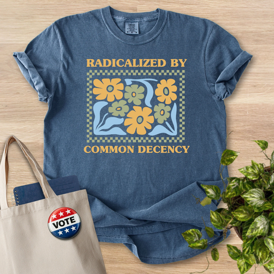 Radicalized by Common Decency Floral Retro - Comfort Colors 1717