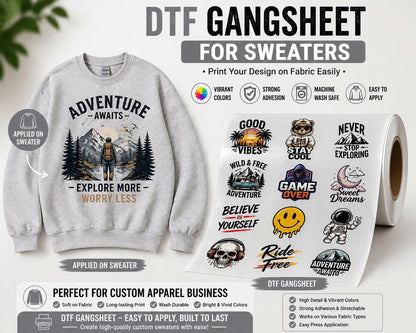 Custom DTF Gang Sheet From Your Designs