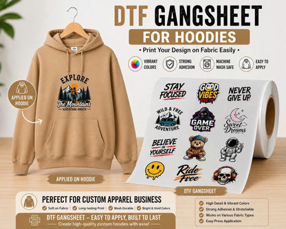 Custom DTF Gang Sheet From Your Designs