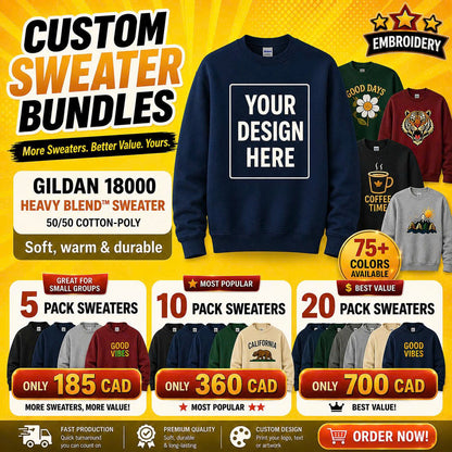 CUSTOM SWEATER BUNDLES - EMBROIDERY