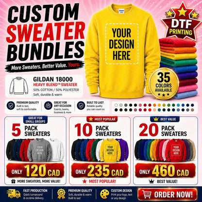 CUSTOM SWEATER BUNDLES - Gildan 18000