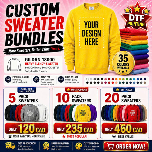 CUSTOM SWEATER BUNDLES - Gildan 18000