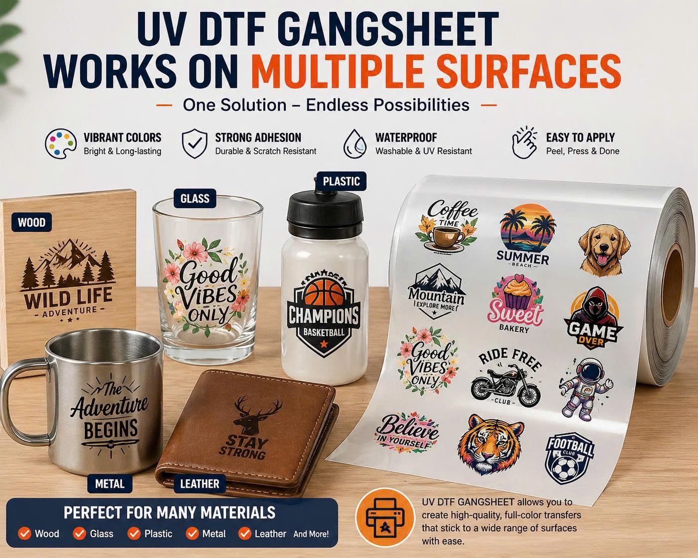 Custom UV DTF Gang Sheet
