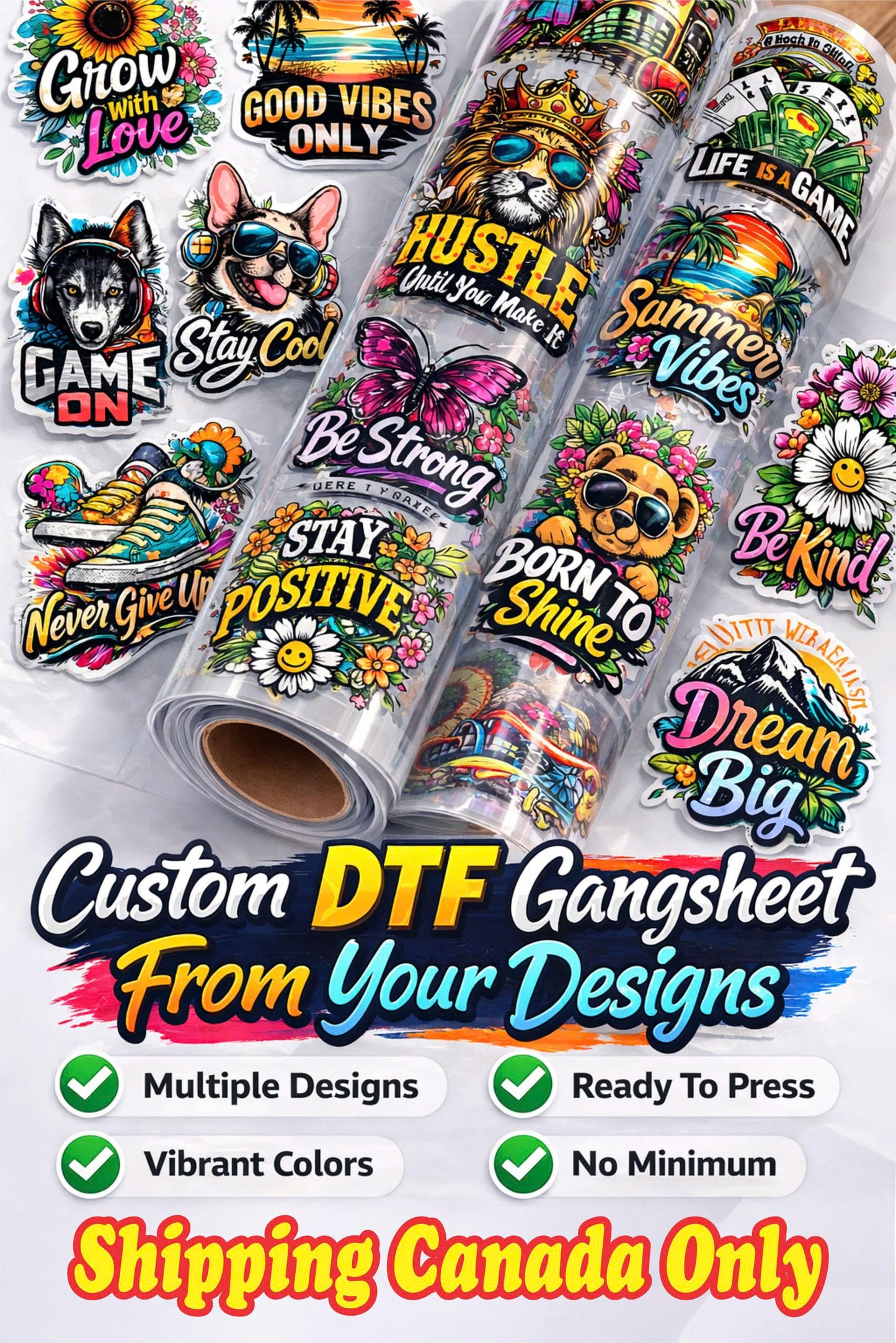 Custom DTF Gang Sheet From Your Designs