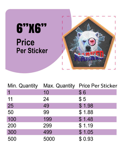 Vinyl Stickers (singles by volume)